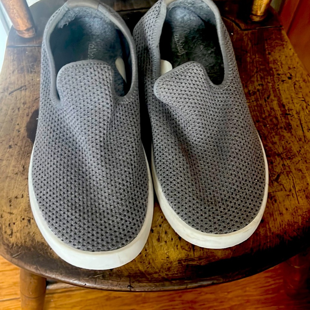 All Birds Gray slip-on shoes, size 9